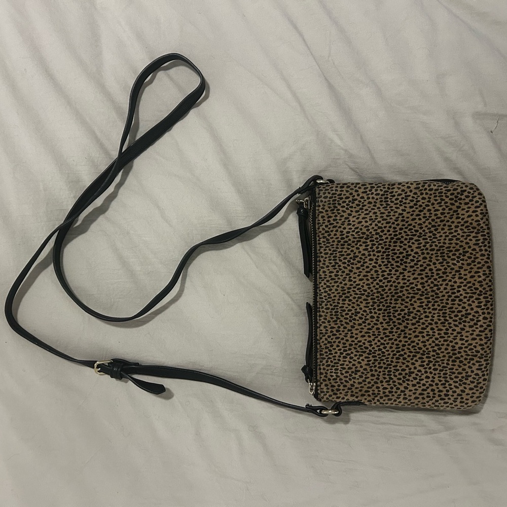 Leopard print cross body bag
